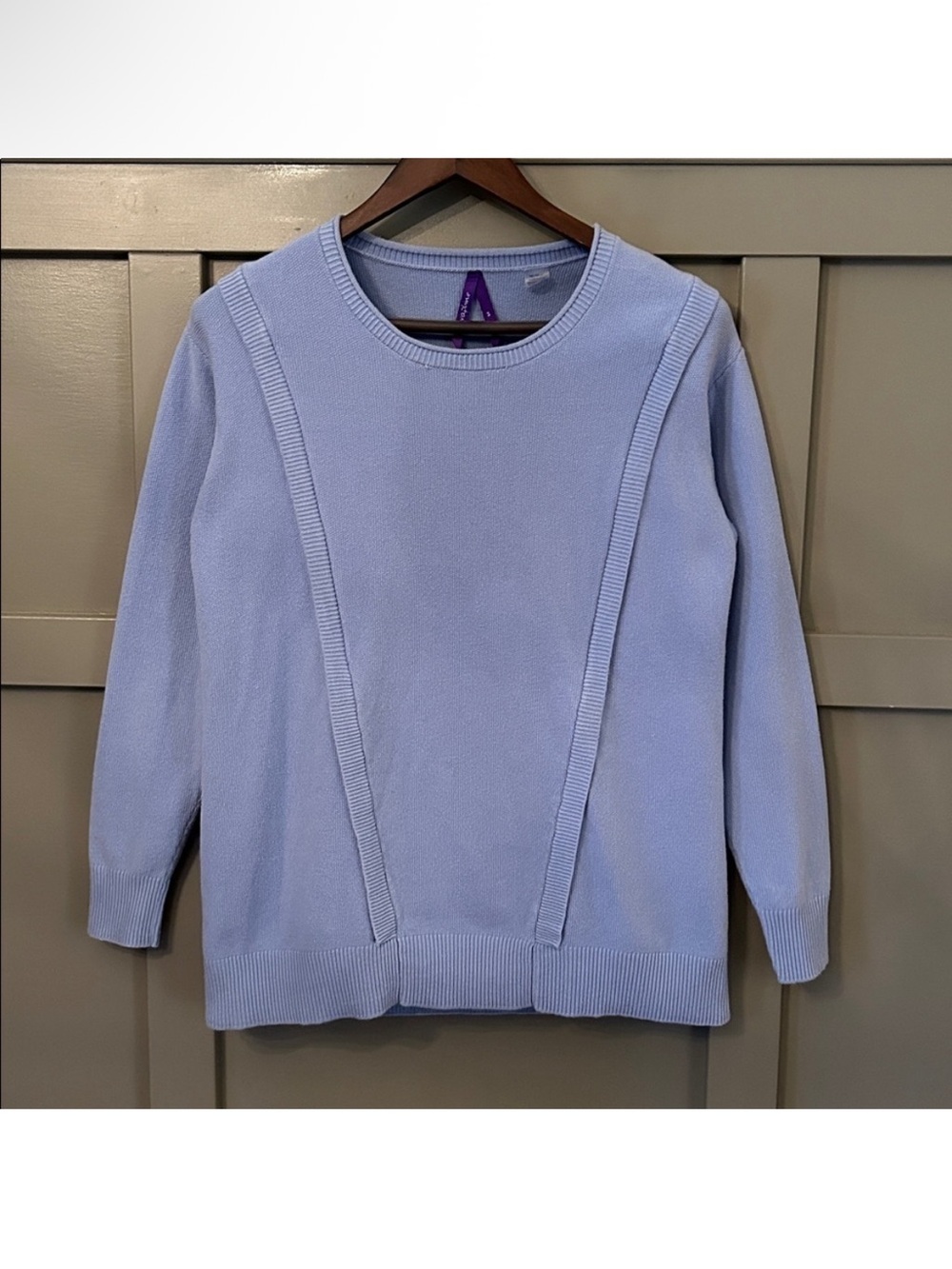 Seraphine Maternity Nursing Cotton Knit Sweater Jumper Periwinkle Blue Small